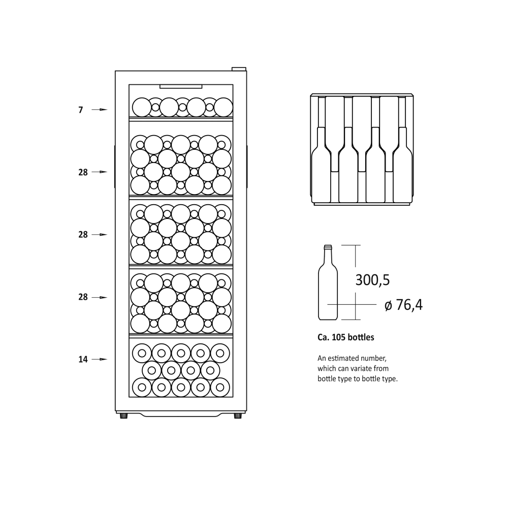 Винный холодильник VC105BG
