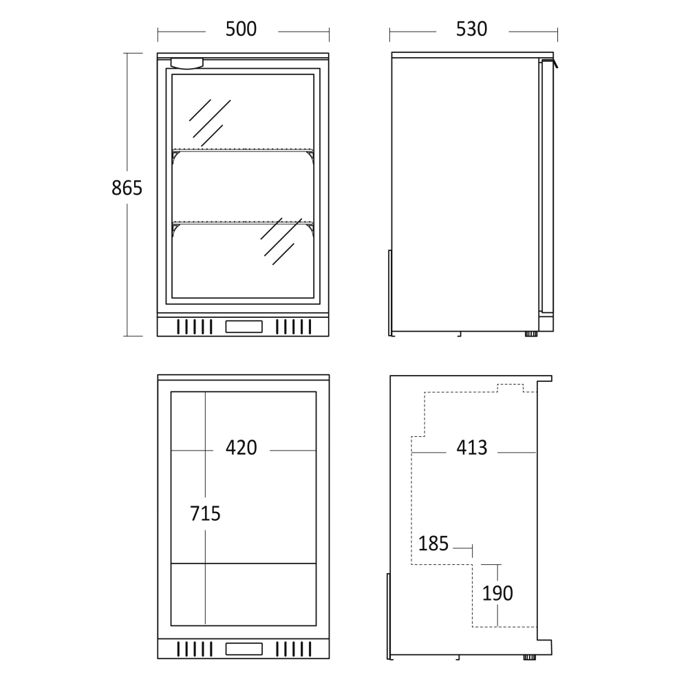 Холодильная витрина 86Л BB131HBA (26311010000BB131HBA)