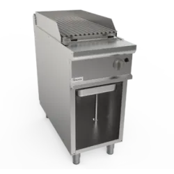 Лавовый газовый рифленый гриль с нейтральным шкафом LQ/BS1BA