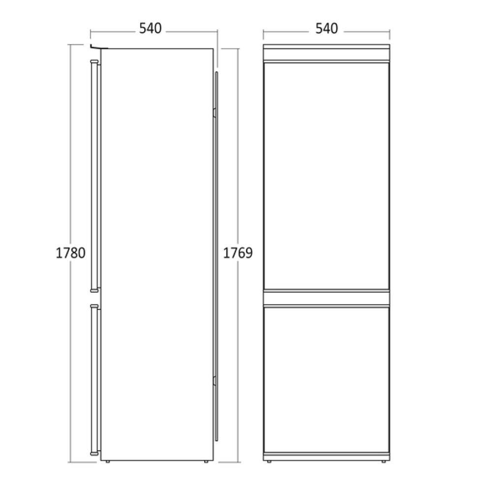 Мини-холодильник с морозильной камерой 179+70L BIC249WE (61033610000BIC249WE)