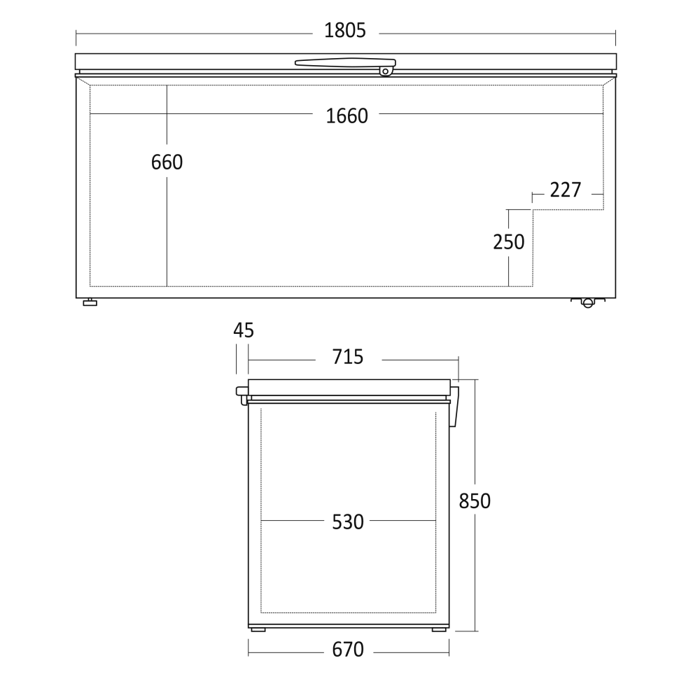 Морозильный ларь 560L CF560WE (27124210000CF560WE)