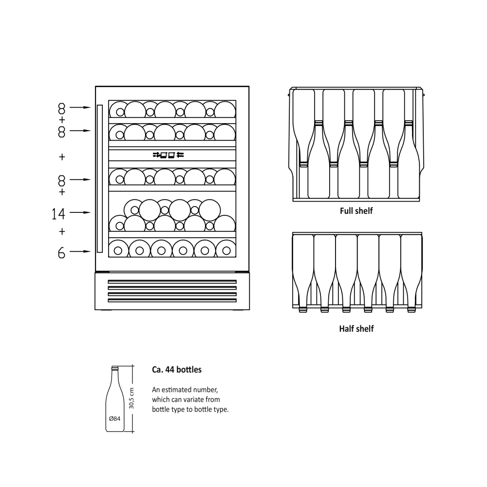 Винный холодильник SV85B (46410085B10000)