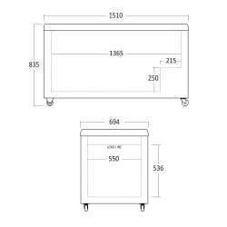 Морозильный ларь для мороженого 373L IC510D