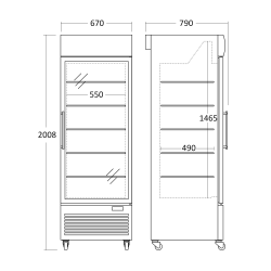Морозильная витрина 430L DF500BD