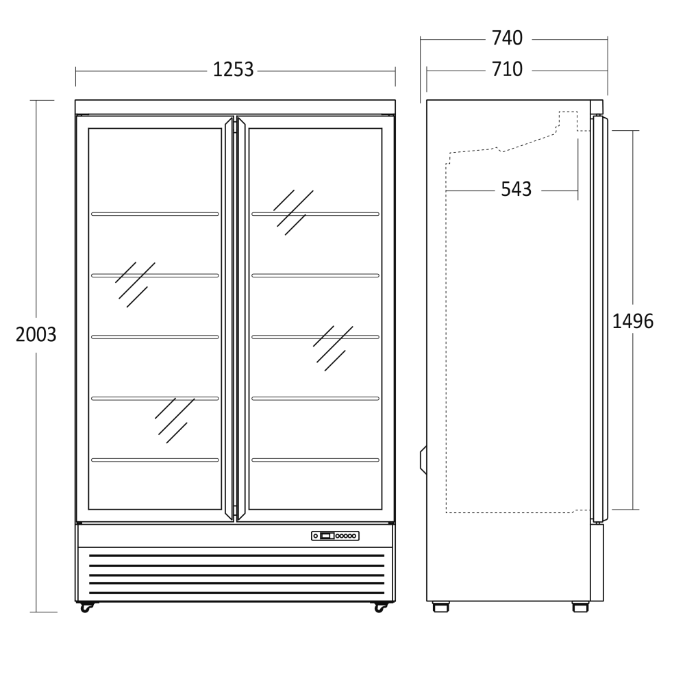 Морозильная витрина 702L DF1006BD (25324010000DF1006BD)