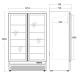 Морозильная витрина 702L DF1006BD (25324010000DF1006BD)