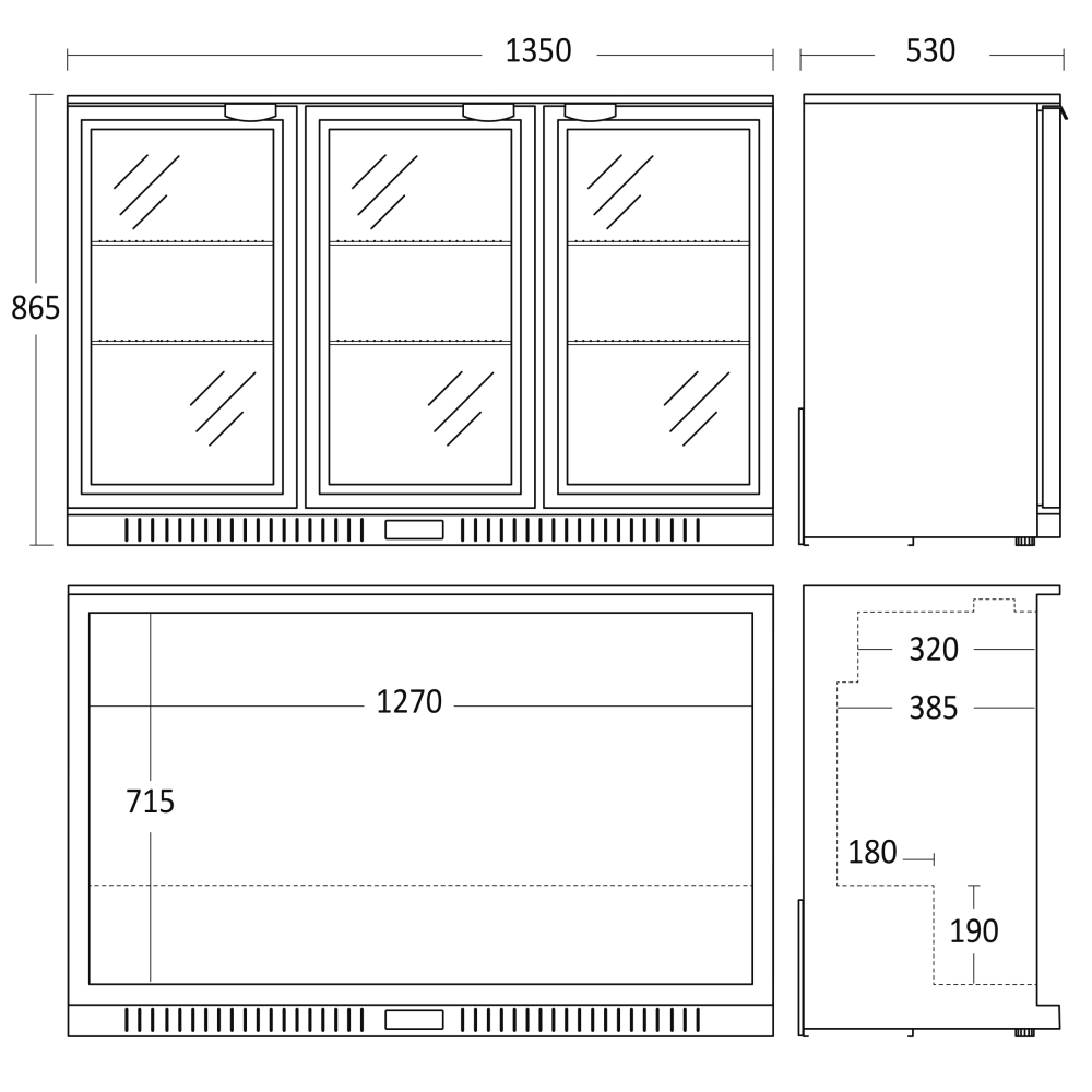 Холодильная витрина 254L BB311HBA (26311010000BB311HBA)