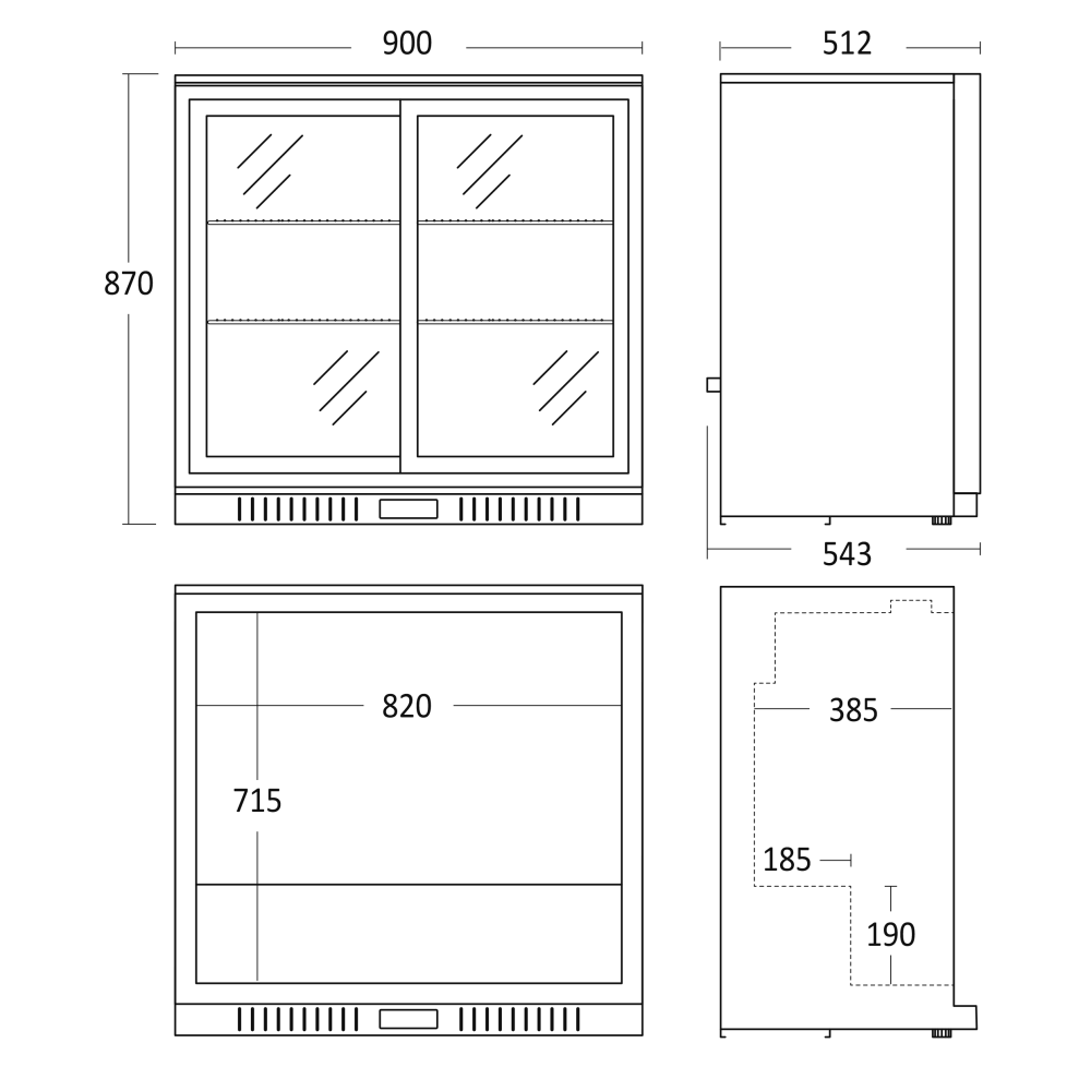 Холодильная витрина 158L BB211SLBB (26311010000BB211SLBB)