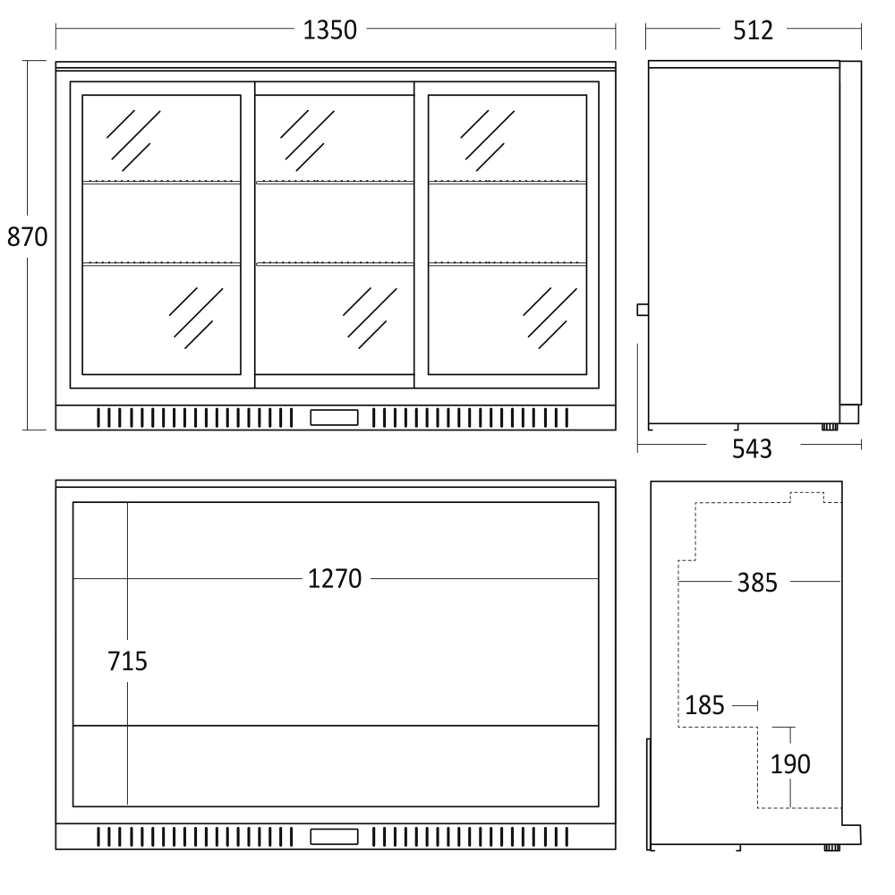 Холодильная витрина 254L BB311SLBB (26311010000BB311SLBB)