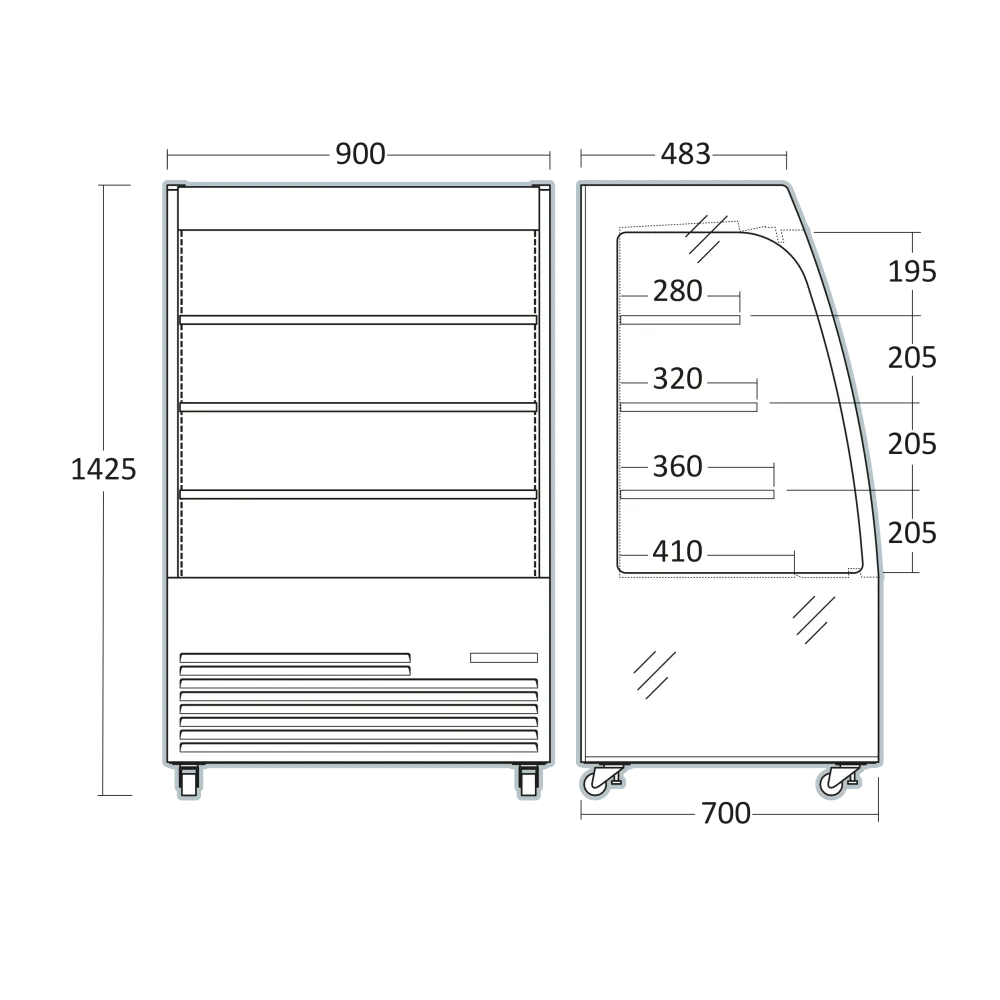 Холодильная витрина 209L OFC90B (263114OFC90B)