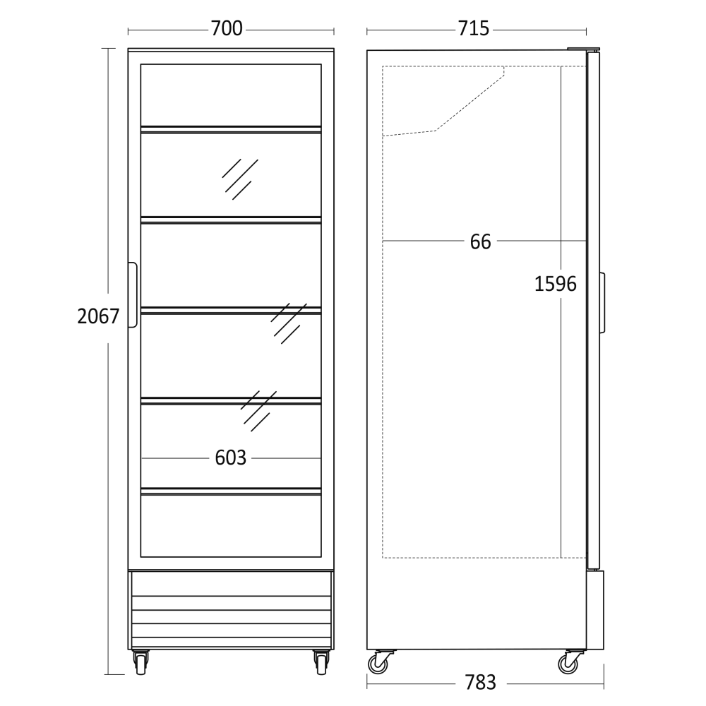 Холодильная витрина, чёрная 498L SD 726 BE (26310726BE10000)