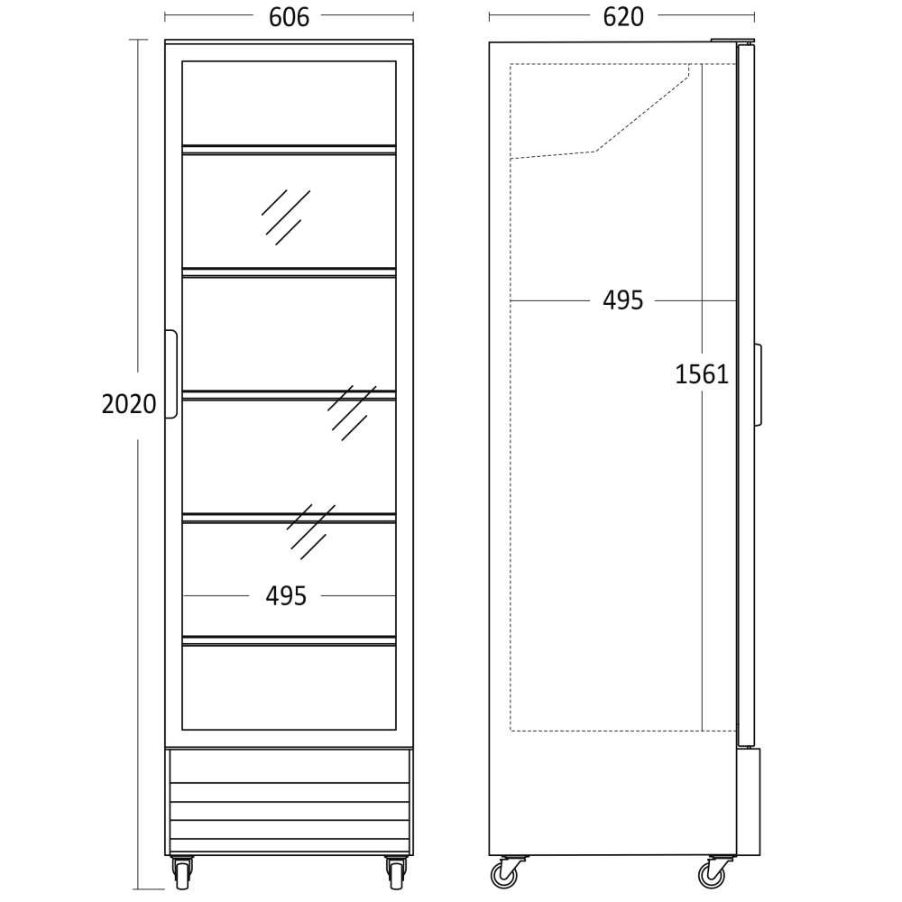 Холодильная витрина, чёрная 286L SD 426 BE (26310426310000)