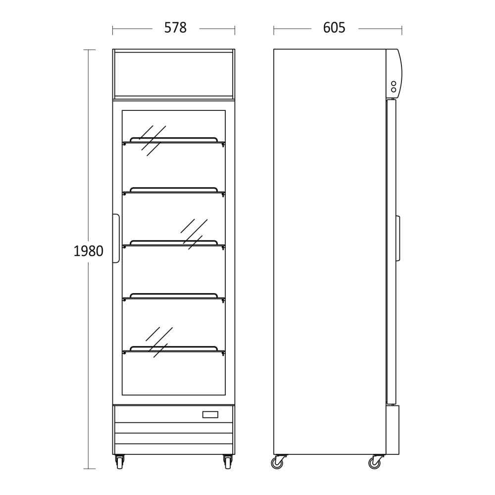 Холодильная витрина, белая 280L SD 417 E (26310417E110000)