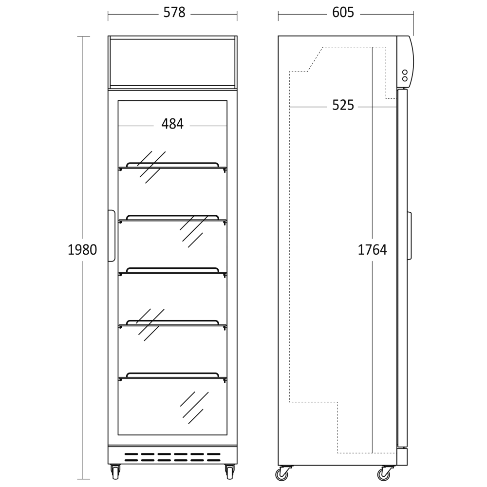 Холодильная витрина, белая 360L SD 420 E (26310420E110000)