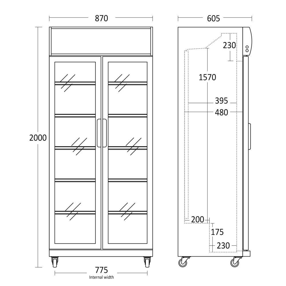 Холодильная витрина, чёрная 437 л SD 881 BHE (26310081BHE10000)