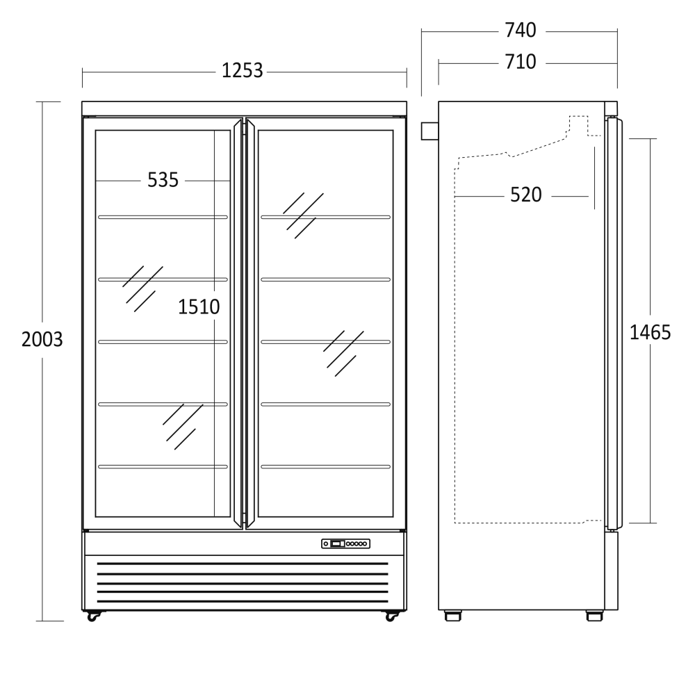 Холодильная витрина 809L DC1080BB (25311110000DC1080BB)
