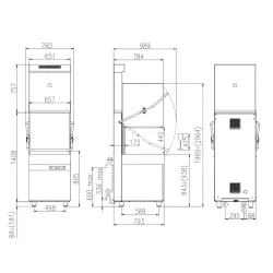 Купольная посудомоечная машина HK850ESI ES