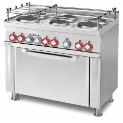 Электрическая плита с духовым шкафом, 6 конфорок CF6-610ETX