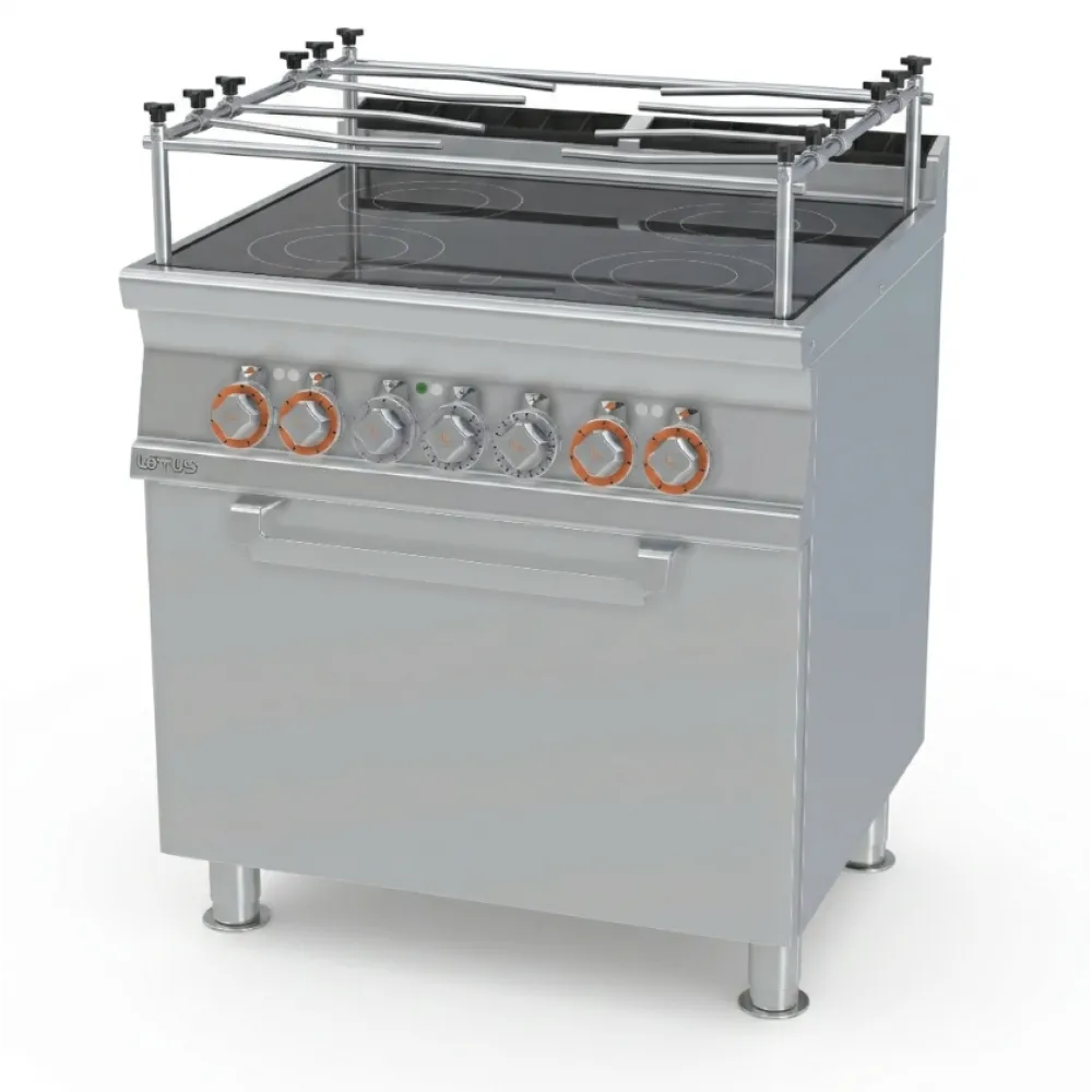 Электрическая плита с духовкой, 4 керамические конфорки CFVC4-78ETX (08800832X)