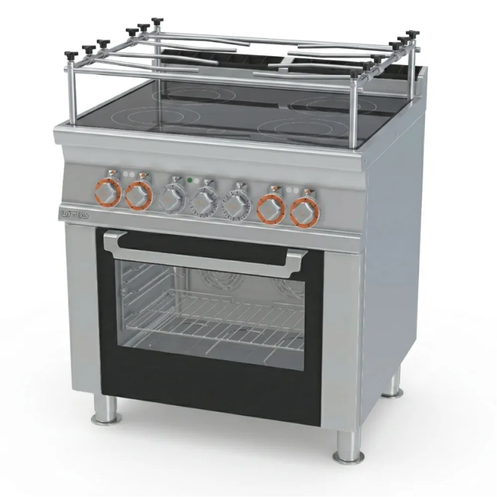 Электрическая плита с духовкой, 4 керамические конфорки CFVC4-78ETX/V (0880083CX)