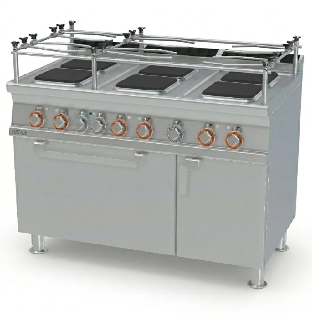 Электрическая плита с духовкой, 6 квадратных конфорок CFVQ6-712ETVX (08801231X)