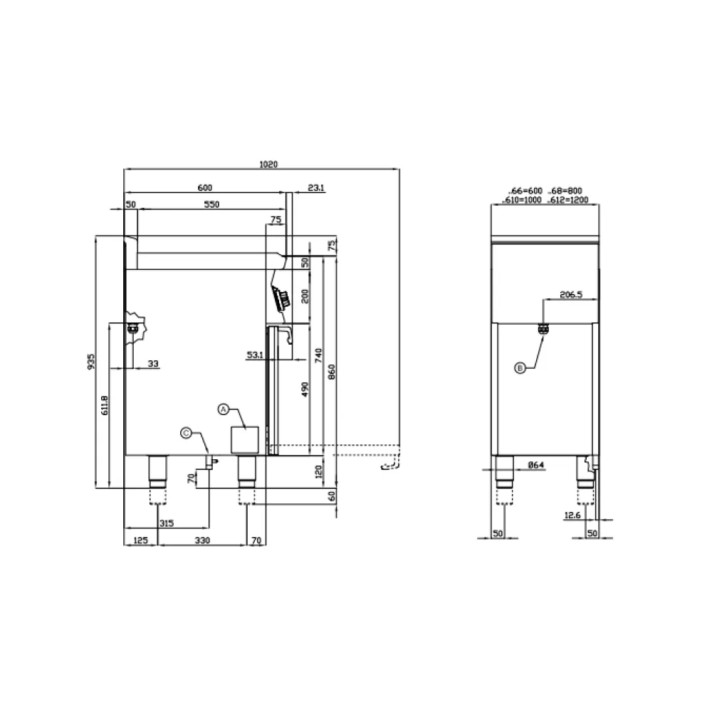 Газовая плита с духовкой CF4-68G (06680851)