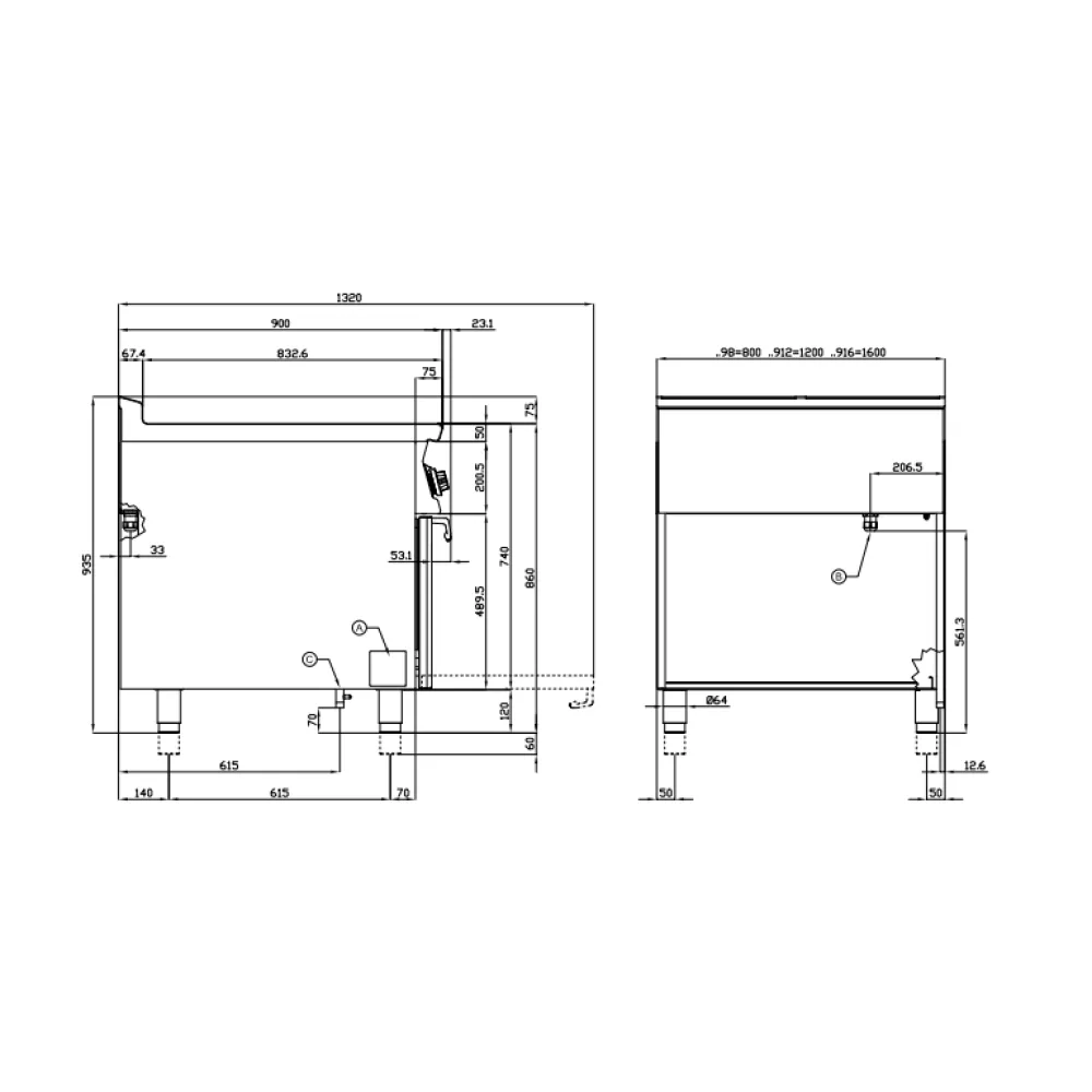 Электрическая плита с духовкой 90 MARINE CFV4-98ETX (09800830X)