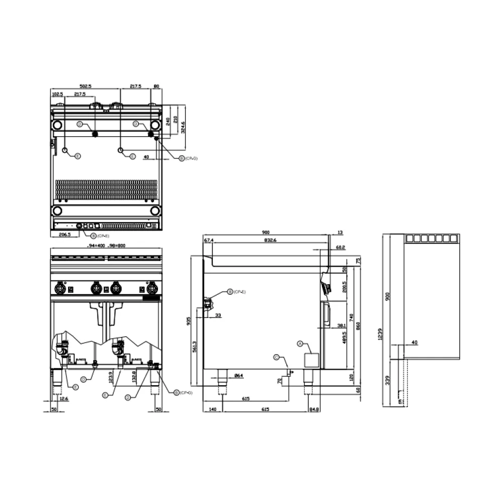 Электрическая машина для приготовления пасты 40L 90 CPA-94ET (09100435)