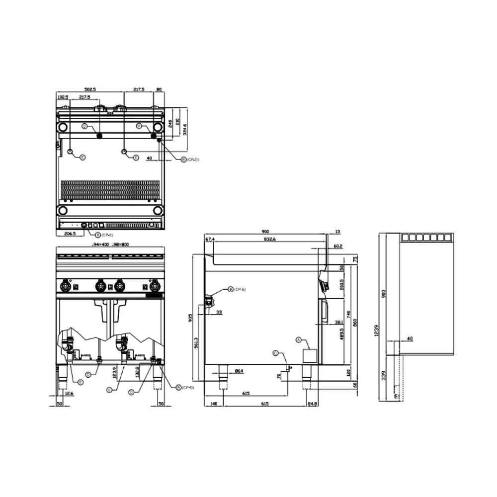 Электрическая машина для приготовления пасты 40+40L 90 CP-98ET (09100830)