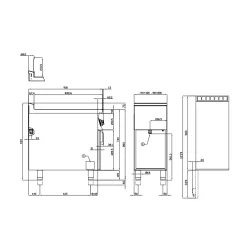 Электрическая фритюрница с нейтральным шкафом 18L 90 F18-94ET