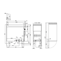 Газовый фритюр с нейтральным шкафом 8+8 л 90 F2/8-94G