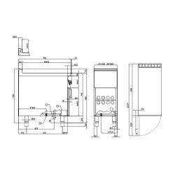 Газовый фритюр с нейтральным шкафом 18+18 л 90 F2/18-98G