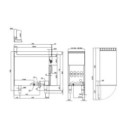 Газовый фритюр с нейтральным шкафом 23+23L 90 F2/23-98GVP