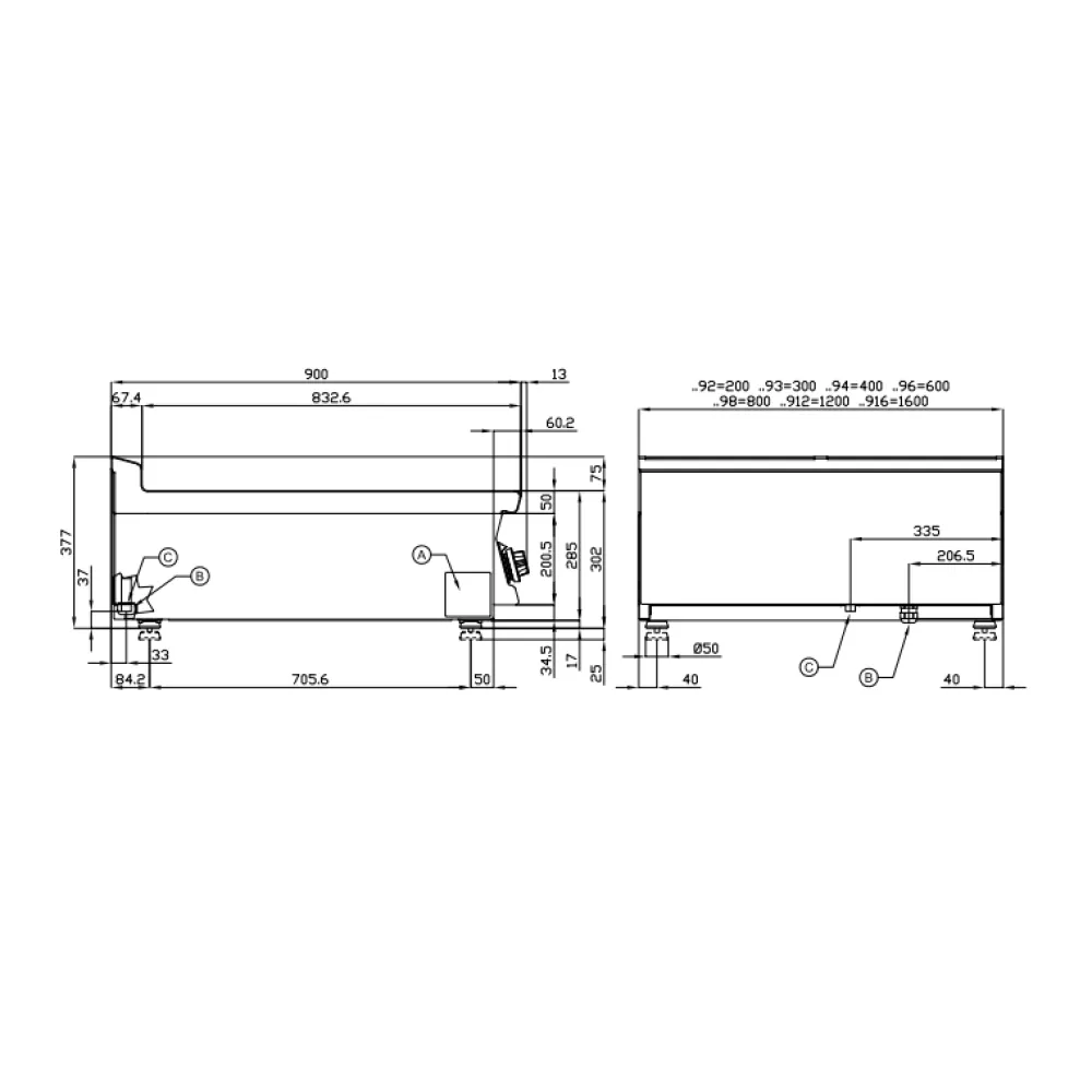 Электрический мармит однофазный 90 BMT-94EM (19050410)