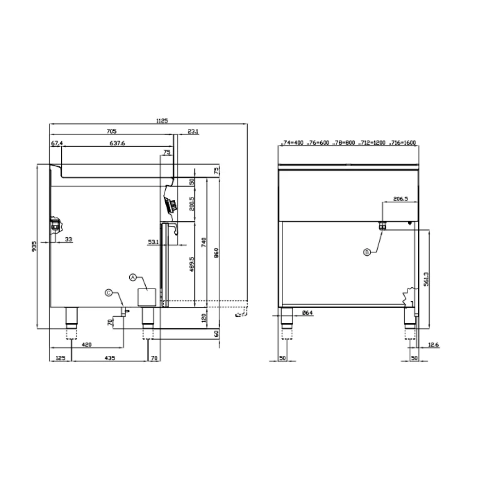 Газовая плита с духовкой LOTUS 08681250