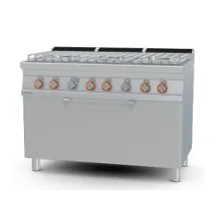 Газовая плита с электрическим духовым шкафом, 6 горелки 70 CF6-712GPE