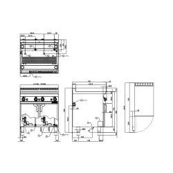 Газовая машина для приготовления пасты 25 l 70 CP-74G