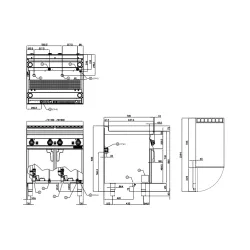 Газовая машина для приготовления пасты AUTOMATIC 25+25L 70 CPA-78G