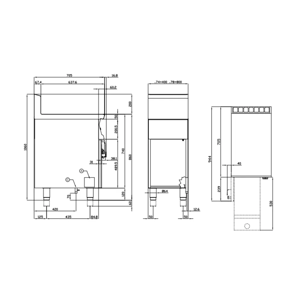 Газовая фритюрница LOTUS 08260451