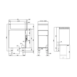 Газовый фритюр с нейтральным шкафом 18 л 70 F18-74G