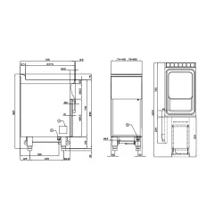 Электрический фритюр с нейтральным шкафом TouchScreen 18L 70 F18-74ETD