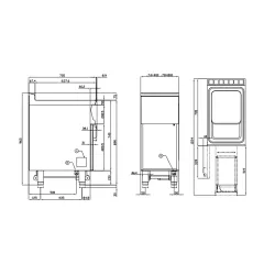 Электрический фритюр с нейтральным шкафом TouchScreen 18+18L 70 F2/18-78ETDP
