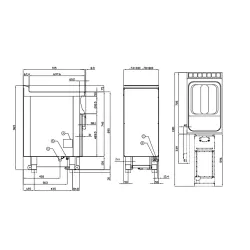Газовая фритюрница с нейтральным шкафом TouchScreen 18 л 70 F18-74GD
