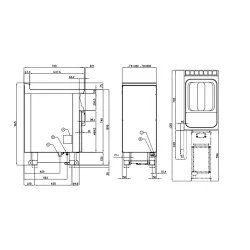 Газовая фритюрница с нейтральным шкафом TouchScreen 18+18L 70 F2/18-78GD